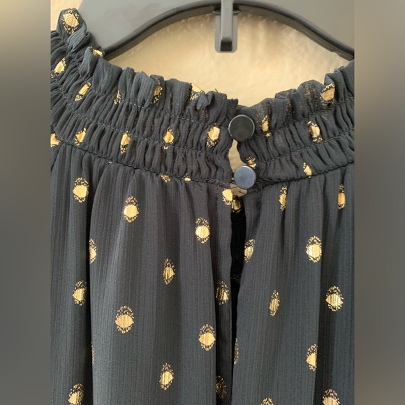 ❣️Scoop NYC Women’s HOLIDAY Gold Dotted Black Dress NWT Size L❣️ - Picture 8 of 10